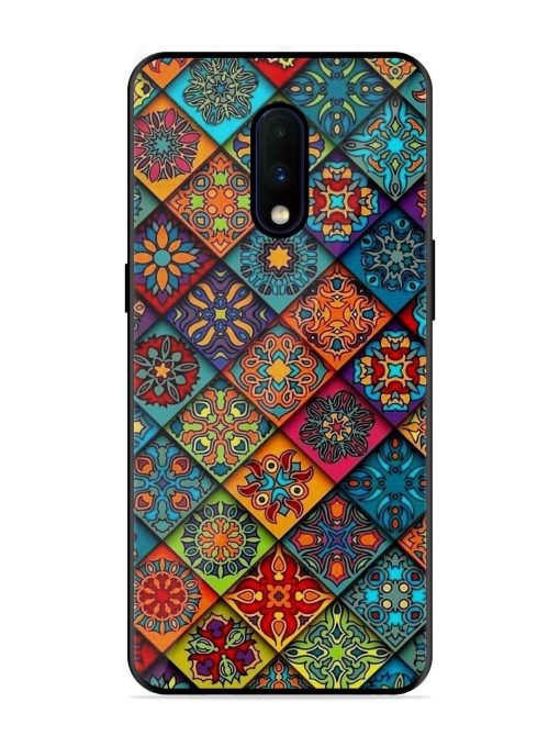 Patchwork Mandala Mosaic Glossy Soft Edge Case for Oneplus 7 Chachhi