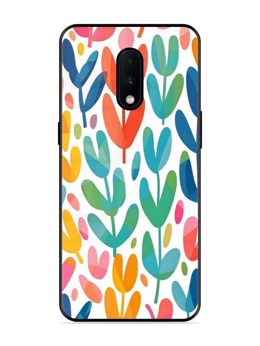 Rainbow Of Blooms Glossy Soft Edge Case for Oneplus 7 Chachhi