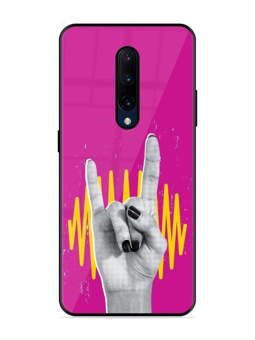 Rock Hand Glossy Soft Edge Case for Oneplus 7 Pro Chachhi