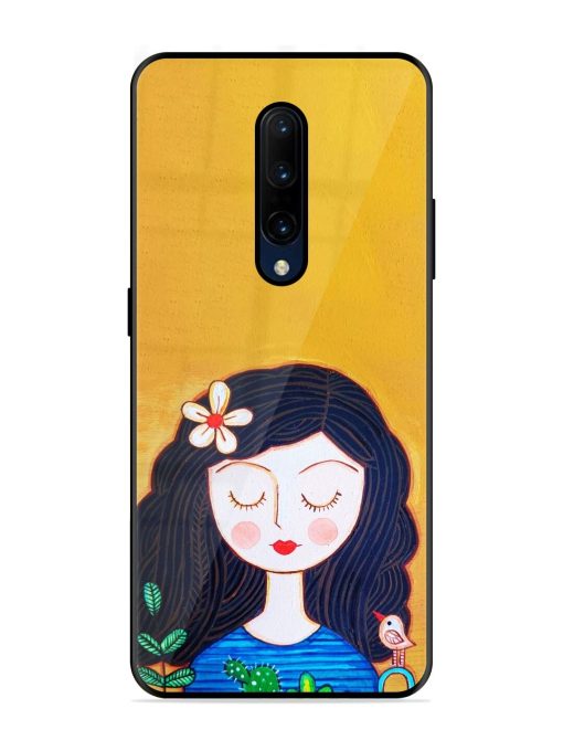 Girl Illustration Glossy Soft Edge Case for Oneplus 7 Pro Chachhi