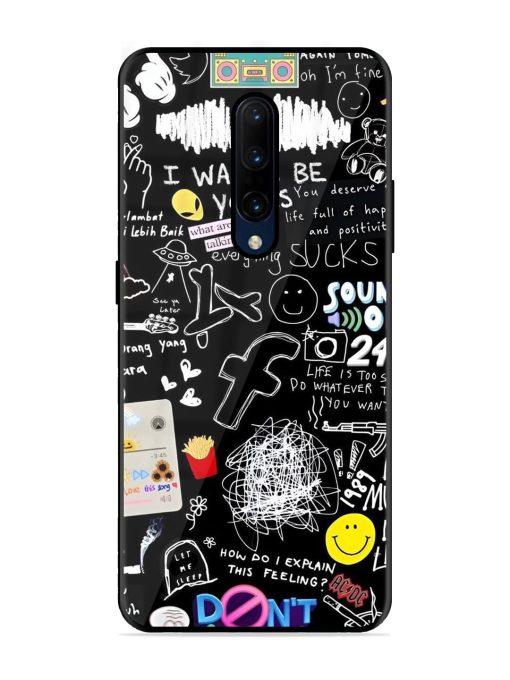 Doodle Diary Glossy Soft Edge Case for Oneplus 7 Pro Chachhi