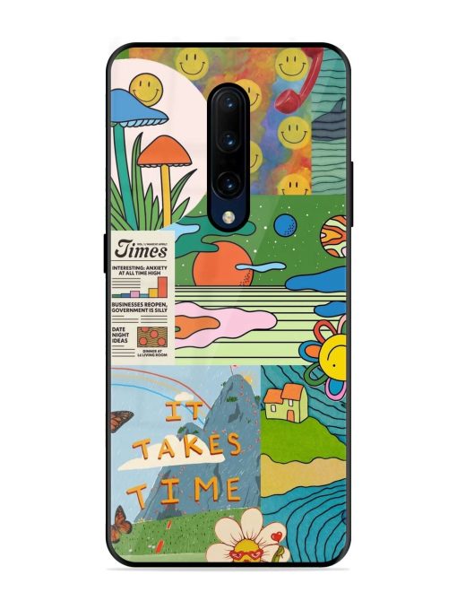 Groovy Vibes Glossy Soft Edge Case for Oneplus 7 Pro Chachhi