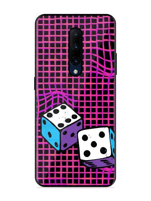 Glitched Dice Glossy Soft Edge Case for Oneplus 7 Pro Chachhi