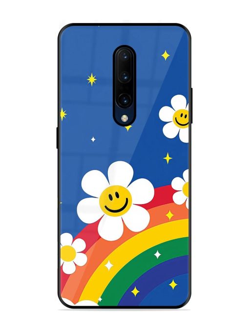 Happy Daisies And Rainbow Sky Glossy Soft Edge Case for Oneplus 7 Pro Chachhi