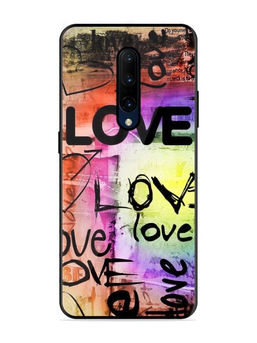 Love Graffiti Glossy Soft Edge Case for Oneplus 7 Pro Chachhi