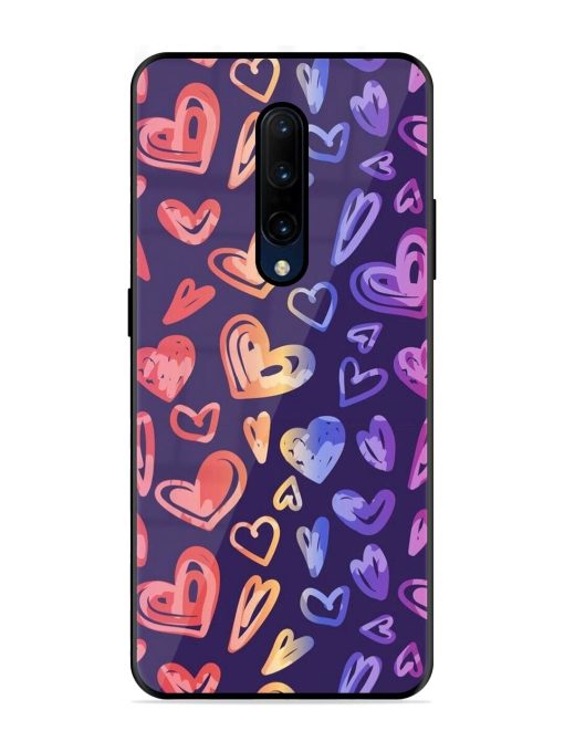 Rainbow Hearts Glossy Soft Edge Case for Oneplus 7 Pro Chachhi