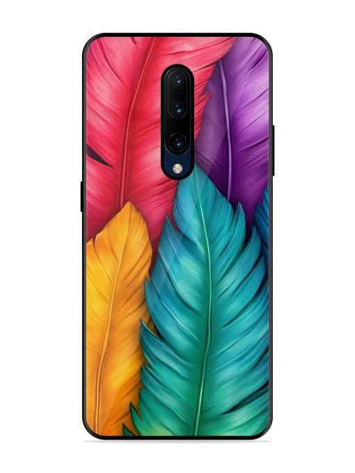 Rainbow Feathers Glossy Soft Edge Case for Oneplus 7 Pro Chachhi