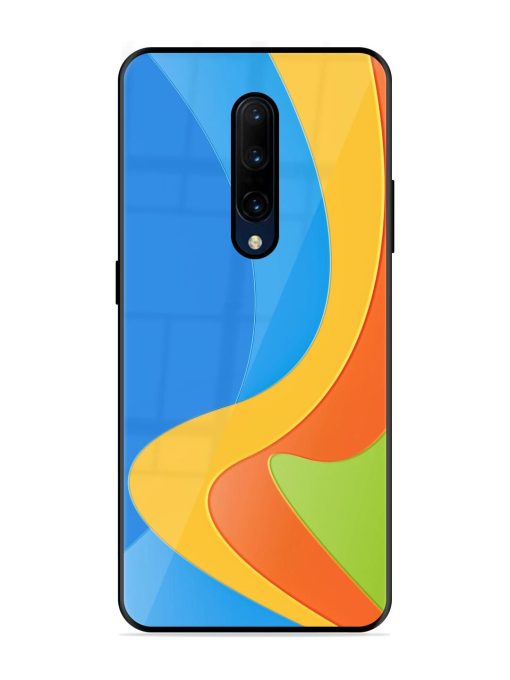 Curvy Color Cascade Glossy Soft Edge Case for Oneplus 7 Pro Chachhi