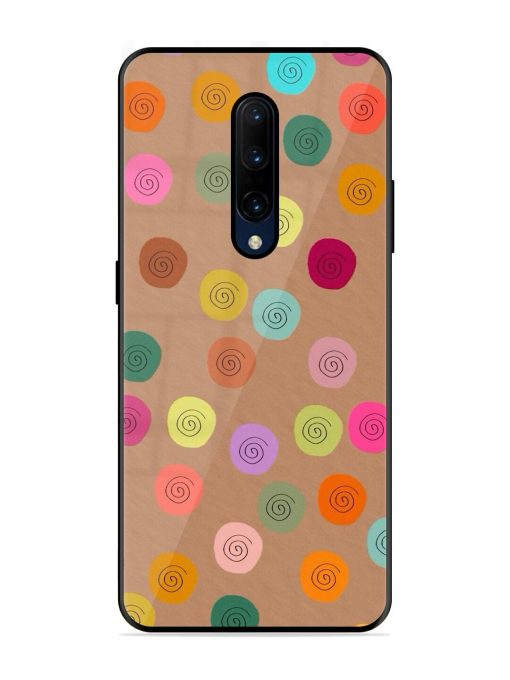 Swirly Dots On Kraft Glossy Soft Edge Case for Oneplus 7 Pro Chachhi