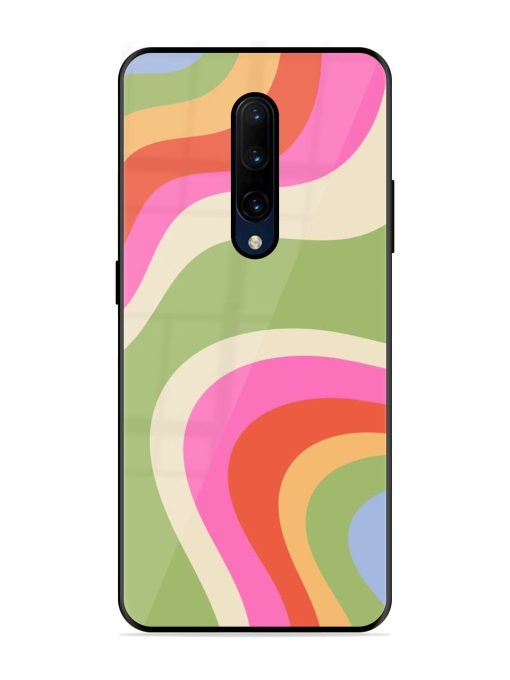 Wavy Rainbow Wonderland Glossy Soft Edge Case for Oneplus 7 Pro Chachhi