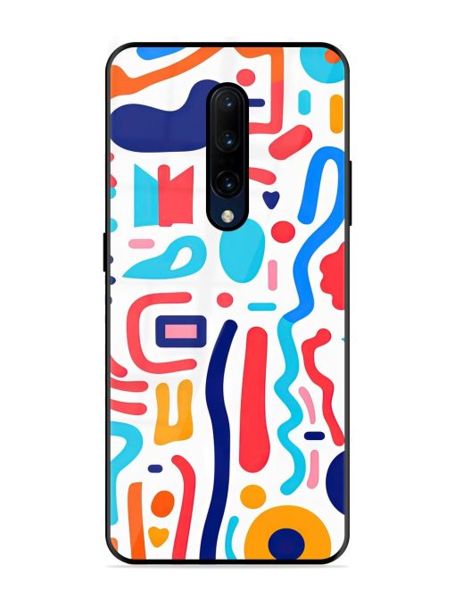 Whimsical Doodle Chaos Glossy Soft Edge Case for Oneplus 7 Pro Chachhi