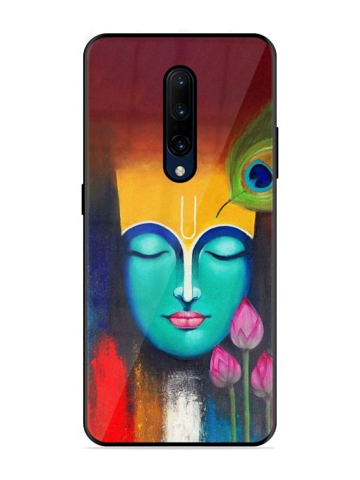 Divine Tranquility: The Face Of Krishna Glossy Soft Edge Case for Oneplus 7 Pro Chachhi