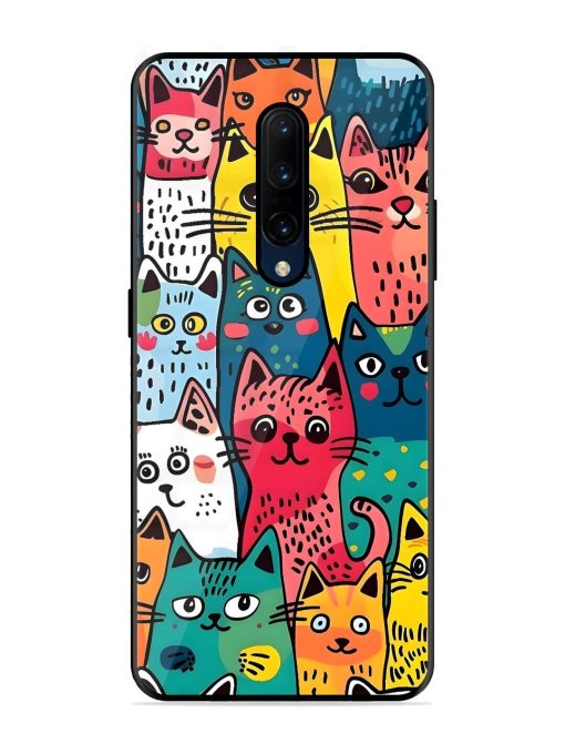 Feline Frenzy Glossy Soft Edge Case for Oneplus 7 Pro Chachhi