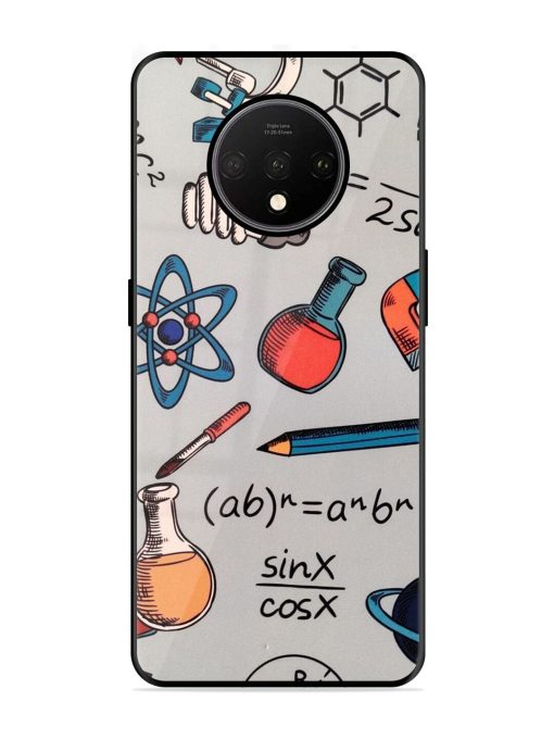 Science Doodle Glossy Soft Edge Case for Oneplus 7T Chachhi