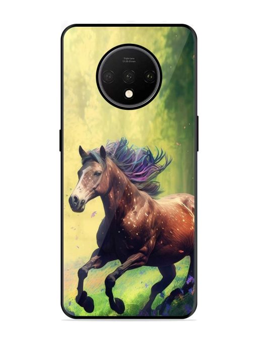 Enchanted Gallop Glossy Soft Edge Case for Oneplus 7T Chachhi