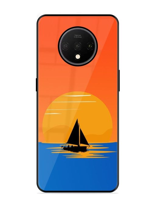 Sunset Sail Glossy Soft Edge Case for Oneplus 7T Chachhi