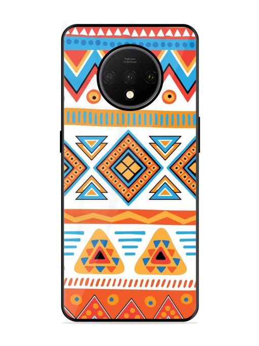 Vibrant Tribal Pattern Glossy Soft Edge Case for Oneplus 7T Chachhi