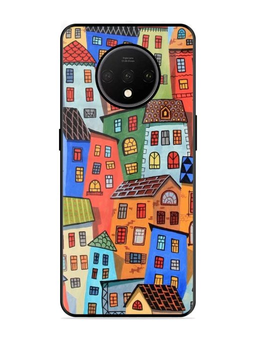 Rainbow House Glossy Soft Edge Case for Oneplus 7T Chachhi