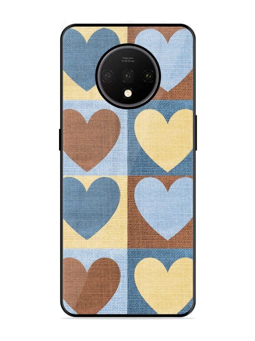 Hearts On Canvas Glossy Soft Edge Case for Oneplus 7T Chachhi