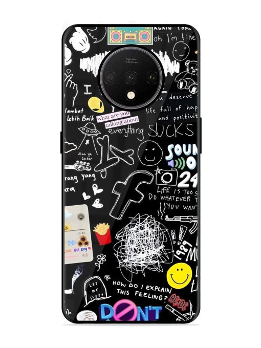 Doodle Diary Glossy Soft Edge Case for Oneplus 7T Chachhi