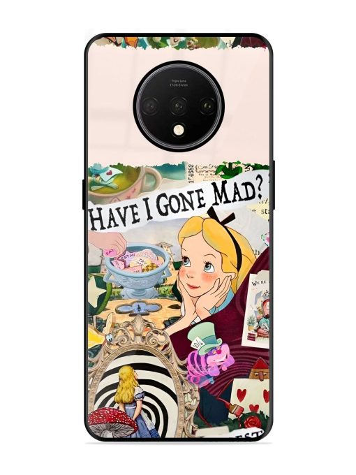 Mad Hatter'S Collage Glossy Soft Edge Case for Oneplus 7T Chachhi