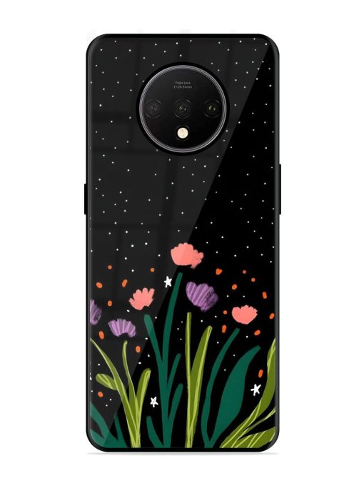 Midnight Bloom Glossy Soft Edge Case for Oneplus 7T Chachhi