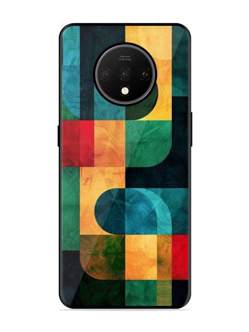 Geometric Harmony Glossy Soft Edge Case for Oneplus 7T Chachhi