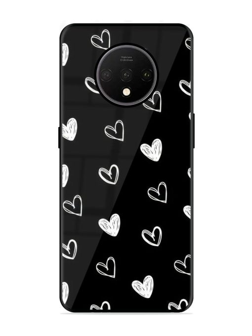 Scattered Hearts Glossy Soft Edge Case for Oneplus 7T Chachhi