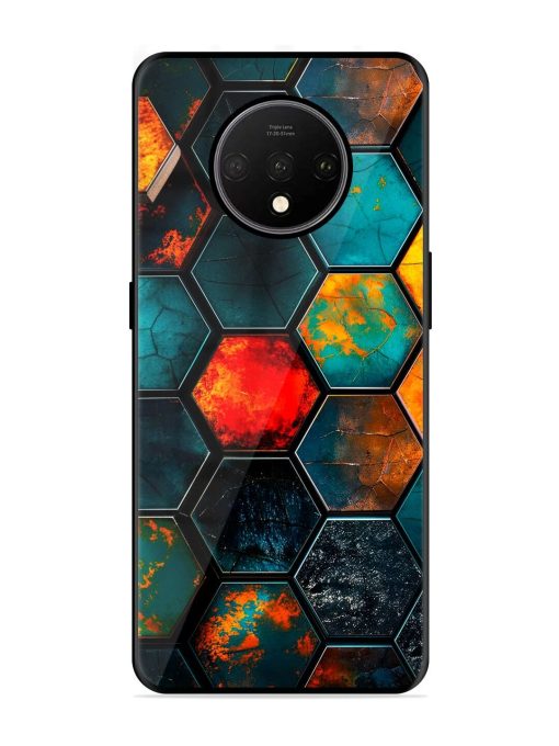 Hexagon Hive Glossy Soft Edge Case for Oneplus 7T Chachhi