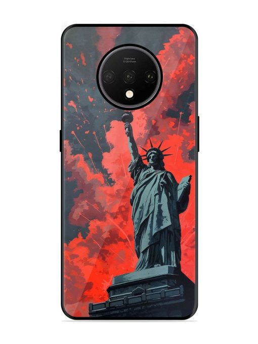 Lady Liberty'S Firework Finale Glossy Soft Edge Case for Oneplus 7T