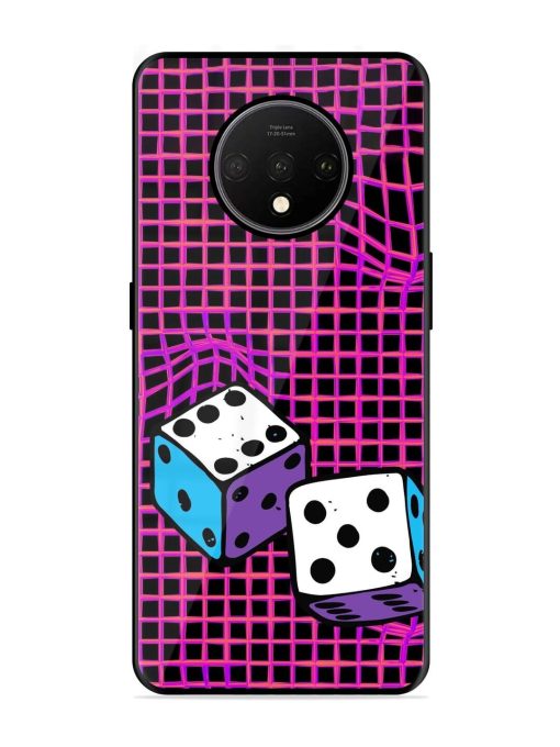 Glitched Dice Glossy Soft Edge Case for Oneplus 7T Chachhi