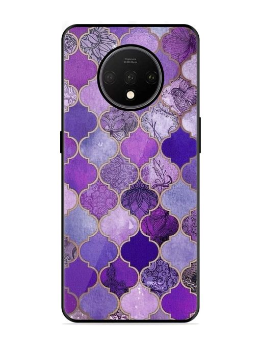 Purple Mosaic Magic Glossy Soft Edge Case for Oneplus 7T Chachhi