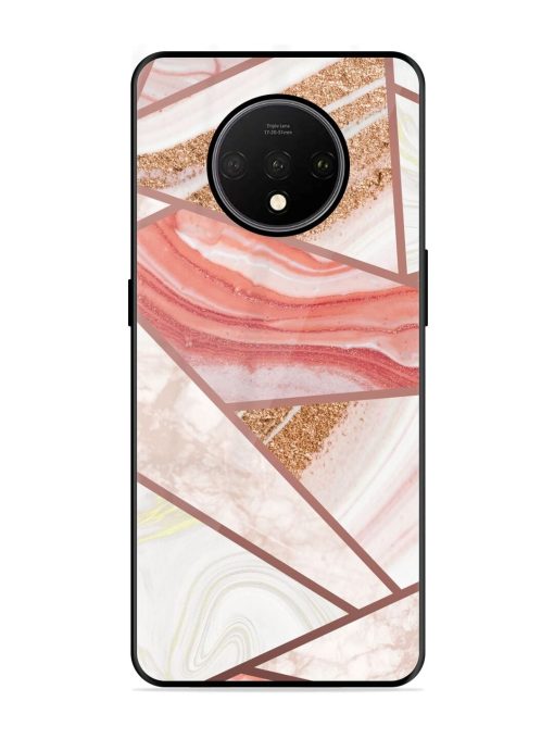 Rosy Mosaic Glossy Soft Edge Case for Oneplus 7T