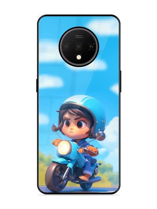 Little Rider Glossy Soft Edge Case for Oneplus 7T Chachhi