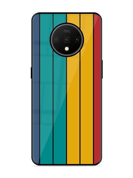 Retro Stripes Glossy Soft Edge Case for Oneplus 7T Chachhi