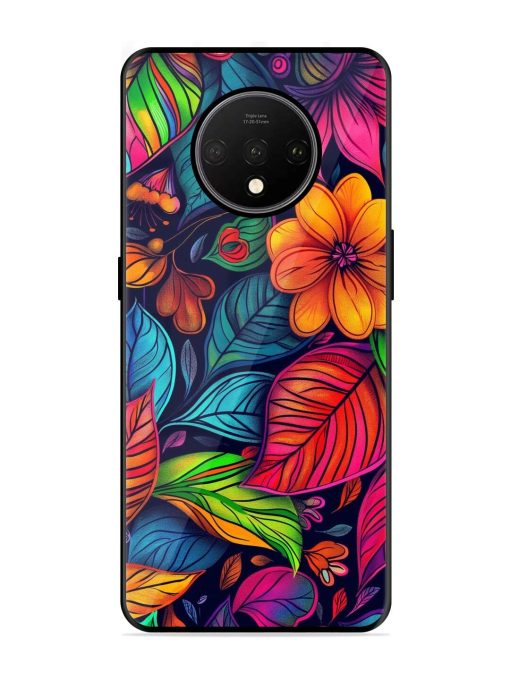 Rainbow Of Blooms Glossy Soft Edge Case for Oneplus 7T Chachhi