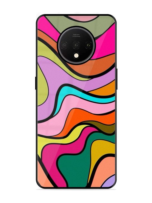 Wavy Wonder Glossy Soft Edge Case for Oneplus 7T Chachhi