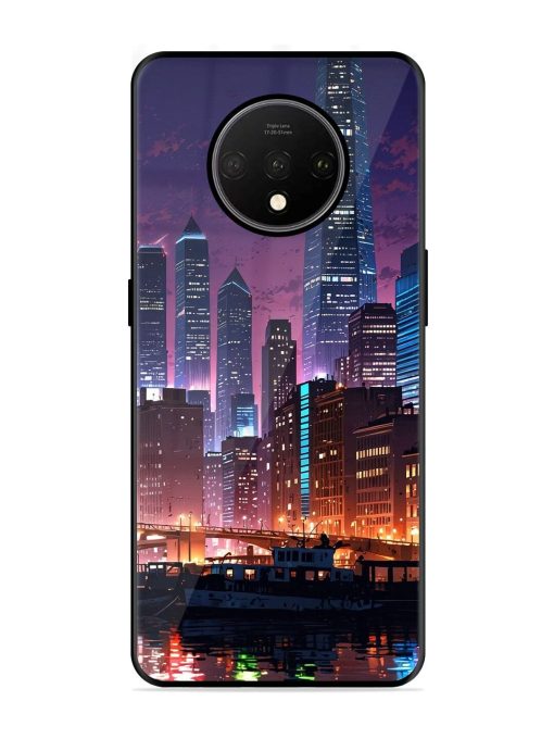 Neon Nightscape Glossy Soft Edge Case for Oneplus 7T Chachhi