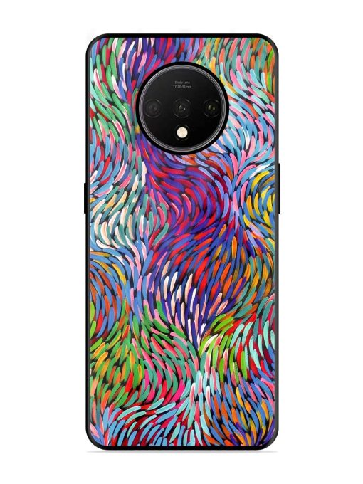 Vibrant Waves Glossy Soft Edge Case for Oneplus 7T Chachhi