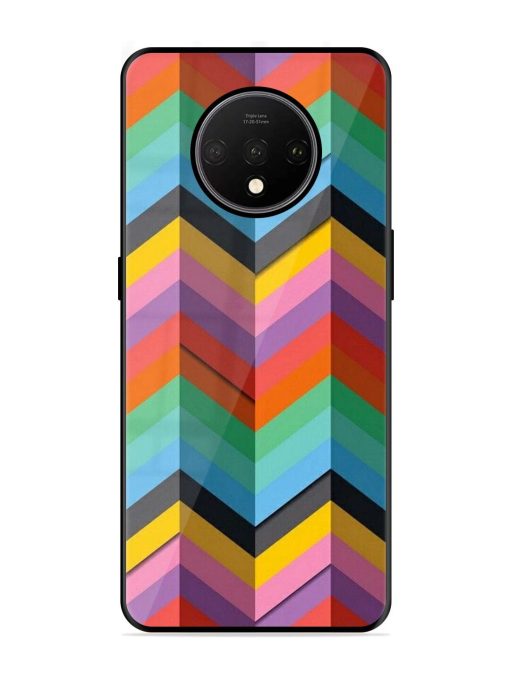 Colorful Zigzag Glossy Soft Edge Case for Oneplus 7T Chachhi