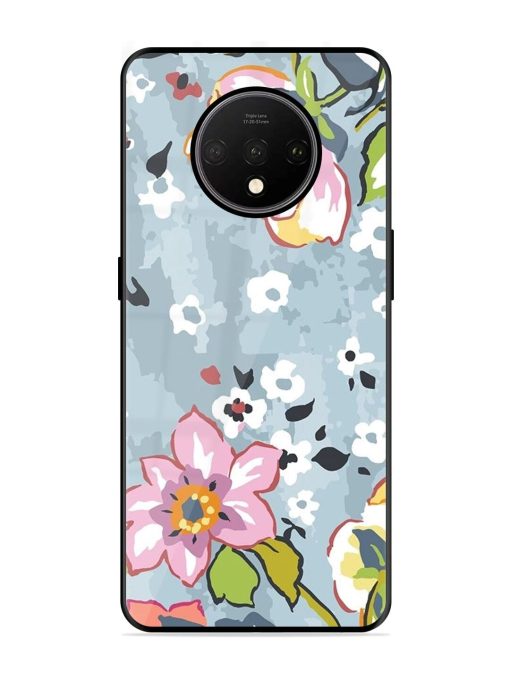 Floral Fantasy Glossy Soft Edge Case for Oneplus 7T Chachhi