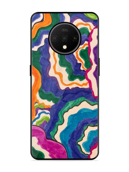 Wavy Wonder Glossy Soft Edge Case for Oneplus 7T Chachhi