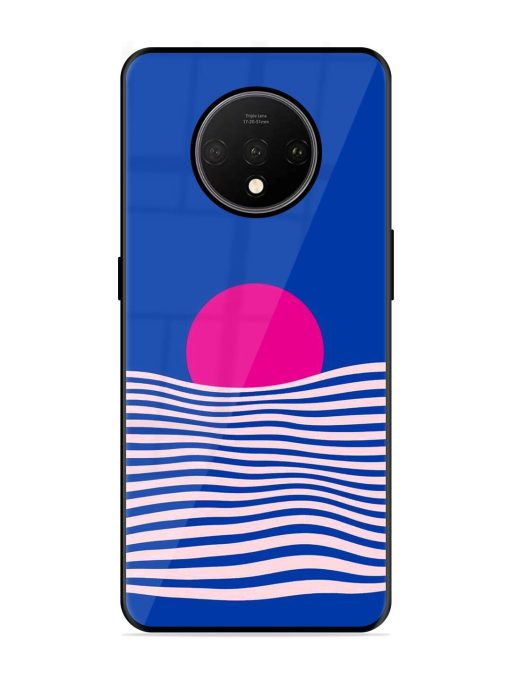 Pink Sunset Over Blue Waves Glossy Soft Edge Case for Oneplus 7T Chachhi