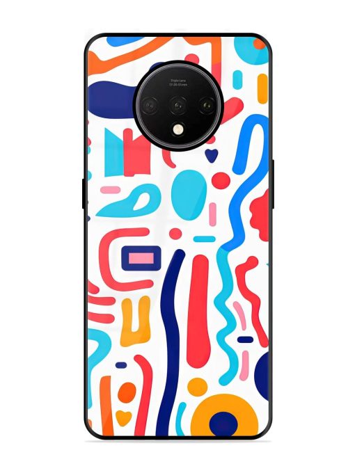 Whimsical Doodle Chaos Glossy Soft Edge Case for Oneplus 7T Chachhi