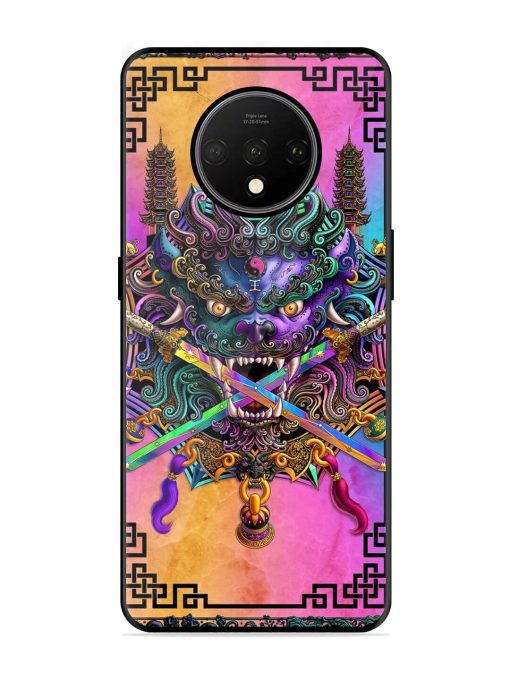 Psychedelic Fu Dog Tapestry Glossy Soft Edge Case for Oneplus 7T Chachhi