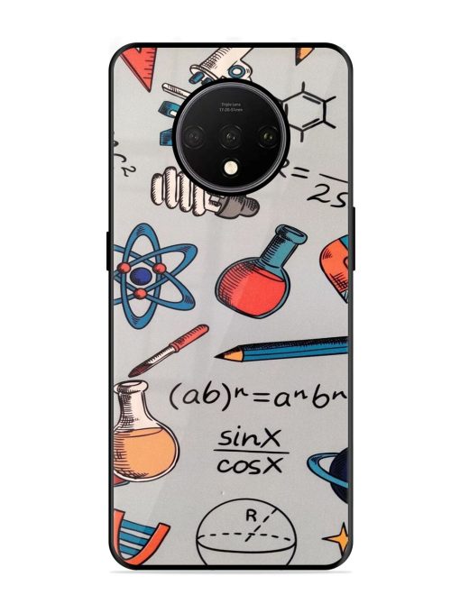 Science Doodle Delight Glossy Soft Edge Case for Oneplus 7T Chachhi