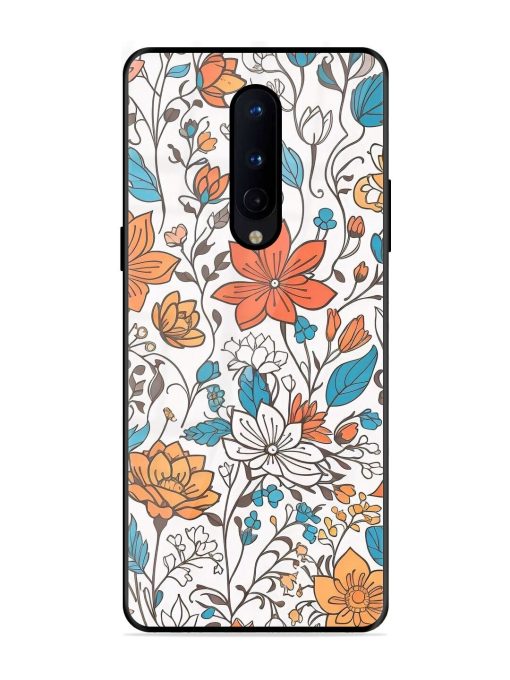 Floral Symphony Glossy Soft Edge Case for Oneplus 8 Chachhi