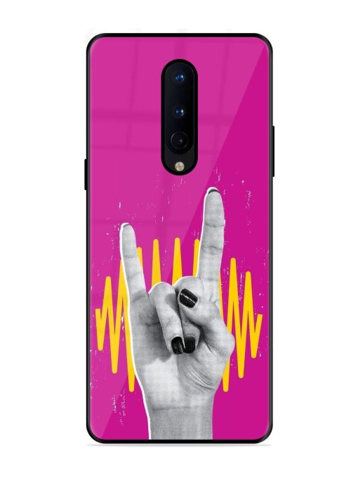 Rock Hand Glossy Soft Edge Case for Oneplus 8 Chachhi