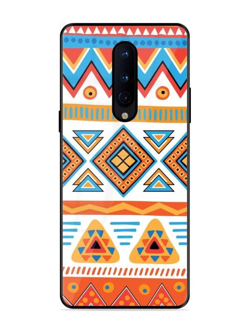 Vibrant Tribal Pattern Glossy Soft Edge Case for Oneplus 8 Chachhi