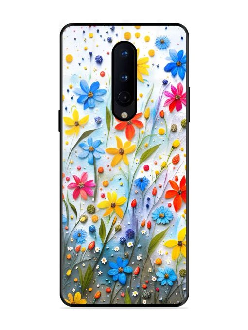 Vibrant Floral Glossy Soft Edge Case for Oneplus 8 Chachhi